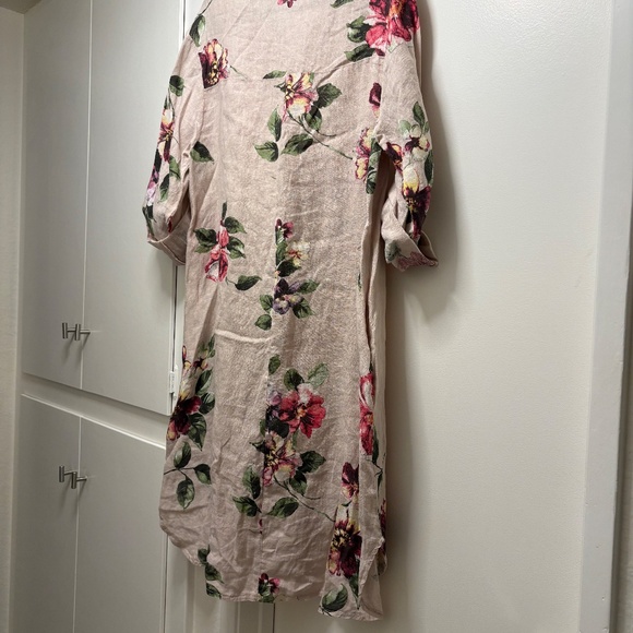 Milio-Milano 100% linen floral shirt dress - size medium - Picture 2 of 8
